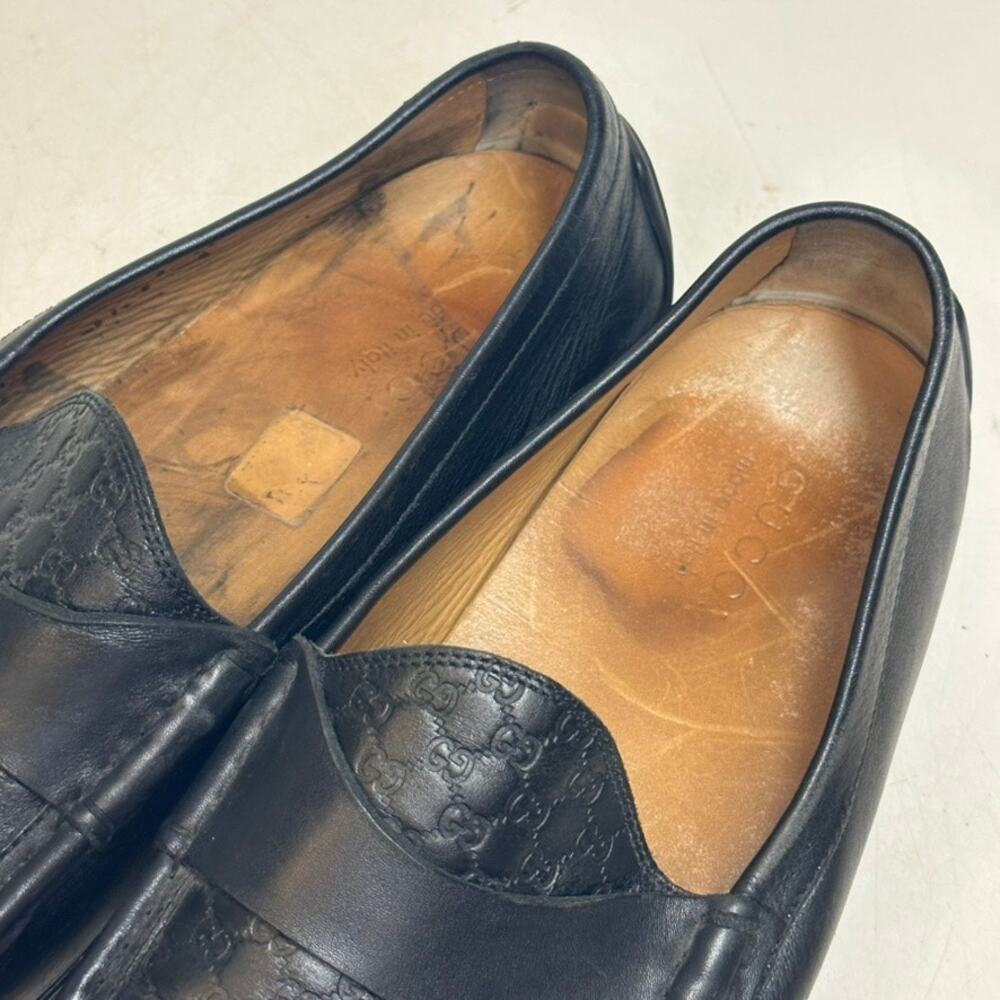 GUC Gucci Microguccissima Leather GG Loafers Drivers Made in Italy UK 9.5 US 10 - Picture 8 of 13